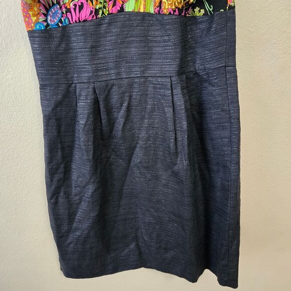 TRINA TURK Ibis Silk Scarf Halter Sheath Dress Black Vibrant Multicolor Size 2 - Picture 6 of 16